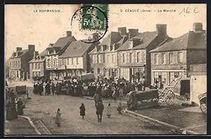 Carte postale Ceaucé, Le Marché