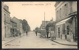 Carte postale Ecouche, Route Nationale