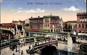 Ansichtskarte / Postkarte Berlin Kreuzberg, Hallesches Tor, Hochbahn, Straßenbahn