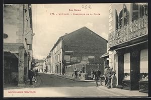 Carte postale Miélan, Carrefour de la Place