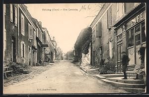 Carte postale Estang, Rue Lecomte, vue de la rue