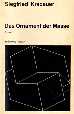 Seller image for Das Ornament der Masse. for sale by Versandantiquariat Boller