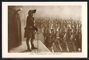 Bild des Verkufers fr Ansichtskarte Schauspieler Otto Gebhr in Das Fltenkonzert von Sanssouci, Filmszene zum Verkauf von Bartko-Reher