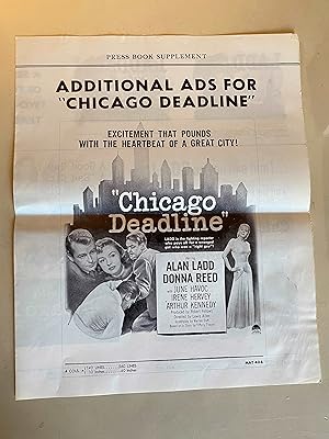 Seller image for Chicago Deadline Advertising Supplement 1949 Alan Ladd, Donna Reed, June Havoc Scarce! for sale by AcornBooksNH