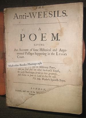 The Anti-Weesils: a poem giving an account of some historical and argumental passages happening i...