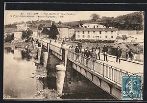 Carte postale Behobie, Le Pont international Franco-Espagnol