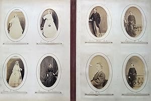 A substanial album of 160 carte de visite and 6 cabinet photographs largely of members of a famil...