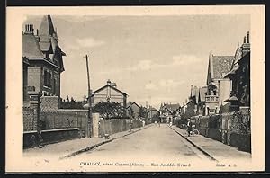 Carte postale Chauny, Rue Amédée Evrad avant Guerre