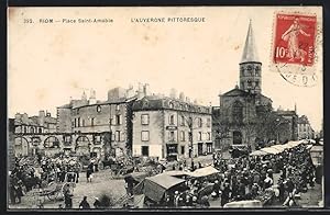 Carte postale Riom, Place Saint-Amable