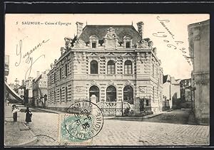 Carte postale Saumur, Caisse d`Epargne