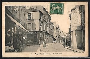 Carte postale Argenteuil, commerces in der Grande-Rue