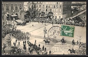 Carte postale Vincennes, Concours musical du 16 Juin 1907, L`arrivée du cortège officiel