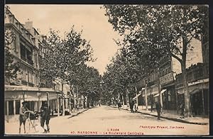 Carte postale Narbonne, Le Boulevard Gambetta