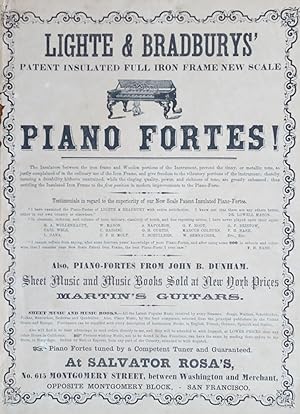 Lighte & Bradburys' Patent Insulated Full Iron Frame New Scale Piano Fortes! Also, Piano Fortes f...