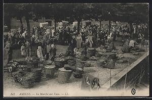 Carte postale Amiens, Le Marché sur l`Eau