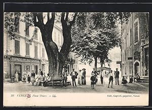 Carte postale Vence, Place Thiers