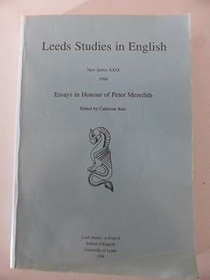 Imagen del vendedor de Leeds Studies in English New Series XXIX 1998 Essays in Honour of Peter Meredith a la venta por Idle Booksellers PBFA