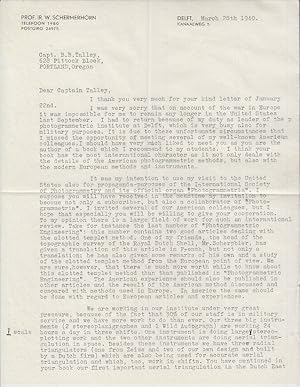 2 Letters - One From General Wade H. Haislip, the Other From Prof. W. Schermerhorn, both Addresse...