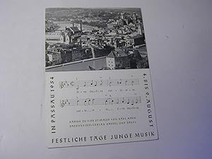 Festliche Tage Junge Musik 4.-9. August in Passau 1954 - Postkarte / gelaufen