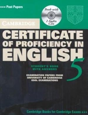 Imagen del vendedor de Cambridge Certificate of Proficiency in English 5 Self Study Pack: Examination Papers from University of Cambridge ESOL Examinations (CPE Practice Tests) a la venta por WeBuyBooks