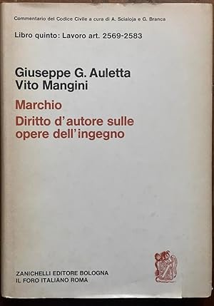 Immagine del venditore per Libro quinto: Lavoro art. 2569-2583 MARCHIO - DIRITTO D'AUTORE SULLE OPERE DELL'INGEGNO venduto da librisaggi