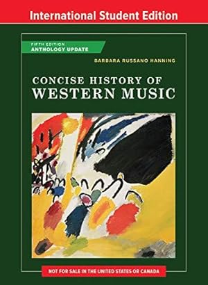 Bild des Verkufers fr Concise History of Western Music OLD EDITION zum Verkauf von WeBuyBooks 2