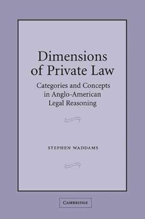 Bild des Verkufers fr Dimensions of Private Law : Categories and Concepts in Anglo-American Legal Reasoning zum Verkauf von GreatBookPrices