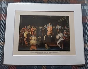Seller image for A vintage print of an oil painting of Queen Elizabeth I dancing with the Earl of Leicester for sale by GN Books and Prints
