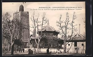 Ansichtskarte Marseille, Ausstellung Exposition Coloniale 1922, La Grande Tour du Palais de l`Afr...