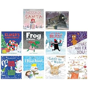 Seller image for Cosy Christmas 10 Classic Festive Stories Picture Books Collection (A Message For Santa, The Polar Express, I was Made For You, I want Snow, Santa Claus vs the Easter Bunny, Elmer Christmas & 4 More) for sale by WeBuyBooks