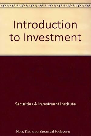 Seller image for Introduction to Investment for sale by WeBuyBooks