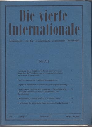 Die vierte Internationale, Nr. 1, Jg. 2, Januar 1971. Red.: R, Wischniewski.