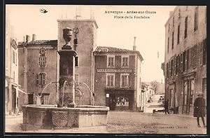 Carte postale Ardes-sur-Couze, Place de la Fontaine
