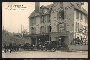 Carte postale Les Mureaux, Anxienne maison Cherence, Hotel de la Gare