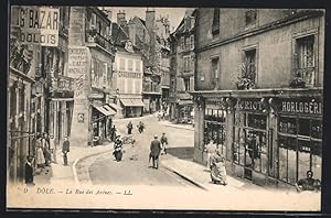 Carte postale Dôle, La Rue des Arènes