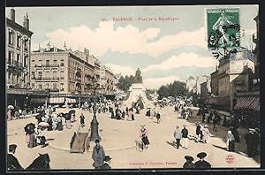 Carte postale Valence, Place de la Republique