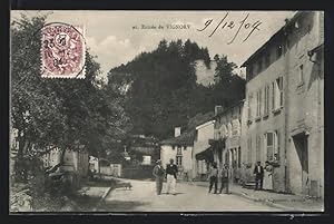 Carte postale Vignory, Entrée, vue de la rue