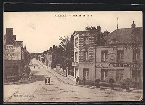 Carte postale Fismes, Rue de la Gare
