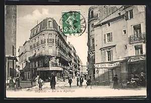 Carte postale Beziers, Rue de la Republique