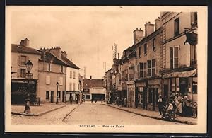 Carte postale Tournan, Rue de Paris
