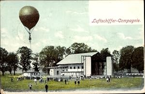 Ansichtskarte / Postkarte Luftschiffer-Compagnie, Ballon, Halle