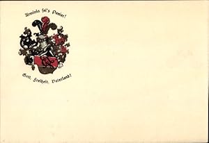 Studentika Ansichtskarte / Postkarte Marburg an der Lahn, Marburger Burschenschaft Arminia, Wappen