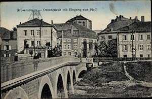 Ansichtskarte / Postkarte Moyeuvre Grande Großmövern Lothringen Moselle, Ornebrücke, Stadteingang