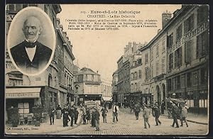 Carte postale Chartres, la Rue Delacroix, Portrait de Jules Jacques