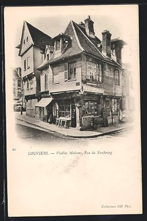 Carte postale Louviers, Vieilles Maisons, Rue du Neubourg