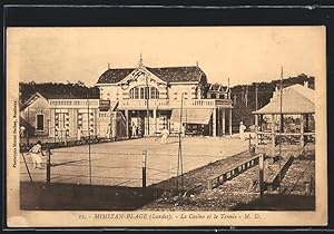 Carte postale Mimizan-Plage, Le Casino et le Tennis