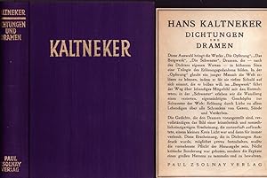 Immagine del venditore per Dichtungen und Dramen. Hrsg. von Paul Zsolnay. Eingeleitet von Felix Salten. venduto da Antiquariat Reinhold Pabel
