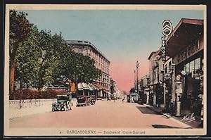 Carte postale Carcassonne, Boulevard Omer-Sarraut
