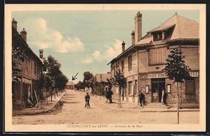 Carte postale Guignicourt-sur-Aisne, Avenue de la Gare