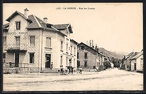 Carte postale La Bresse, Hotel Simon, Rue des Iranées